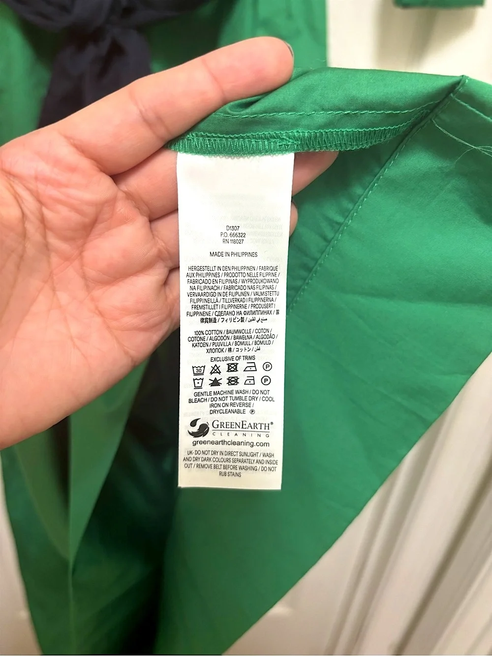 NWT BODEN Maxi Pleated Bow Dress in Green Navy - Picture 11 of 11